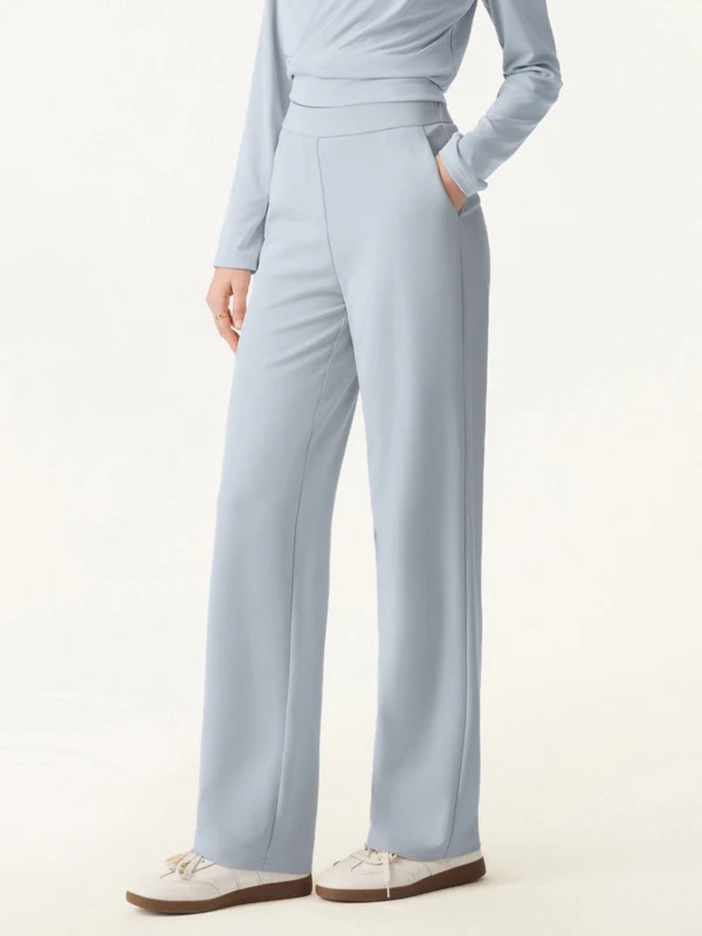NWT OGL Sandwashed Modal Breathable Straight Leg Pull-on Travel Pant - Petite